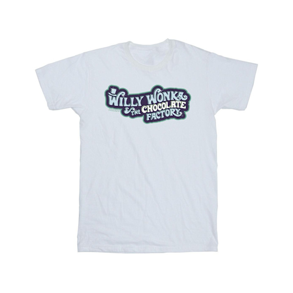 Willy Wonka Herr Chokladfabrik Logotyp T-shirt 4XL Vit White 4XL