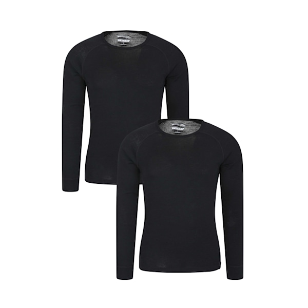 Mountain Warehouse Merino Ull Baslager Topp (2-pack) Black 4XL