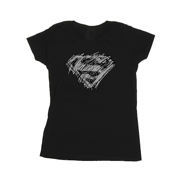 DC Comics Dam/Kvinnor Superman Logo Sketch Bomull T-shirt XXL Black XXL