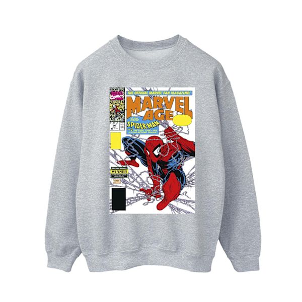 Marvel Mens Spider-Man Marvel Age Comic Cover Sweatshirt XXL Sp Sports Grey XXL
