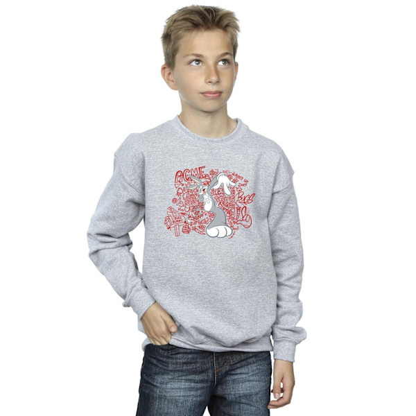 Looney Tunes Boys ACME Doodles Bugs Bunny Sweatshirt 5-6 år Sports Grey 5-6 Years