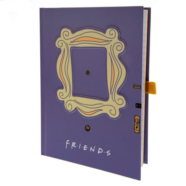 Friends Premium Frame Faux Leather Notebook One Size Lila/Gul Purple/Yellow One Size