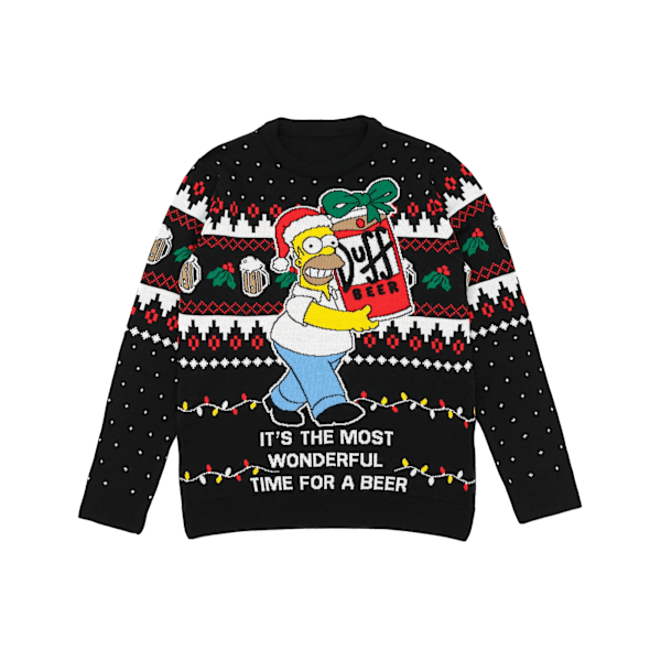 The Simpsons Herr Homer Simpson Jultröja M Svart Black M