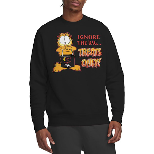 Garfield Unisex Vuxen Treats Only Sweatshirt M Svart Black M