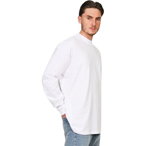 Casual Classics Unisex Vuxen Förlängd Halsringning Lång Oversized L White M