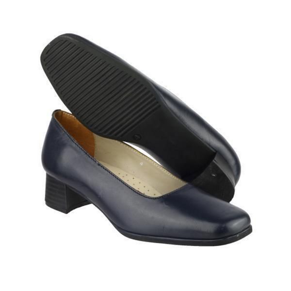 Amblers Walford Damskor Läder Court / Damskor 8 UK Marinblå Navy 8 UK