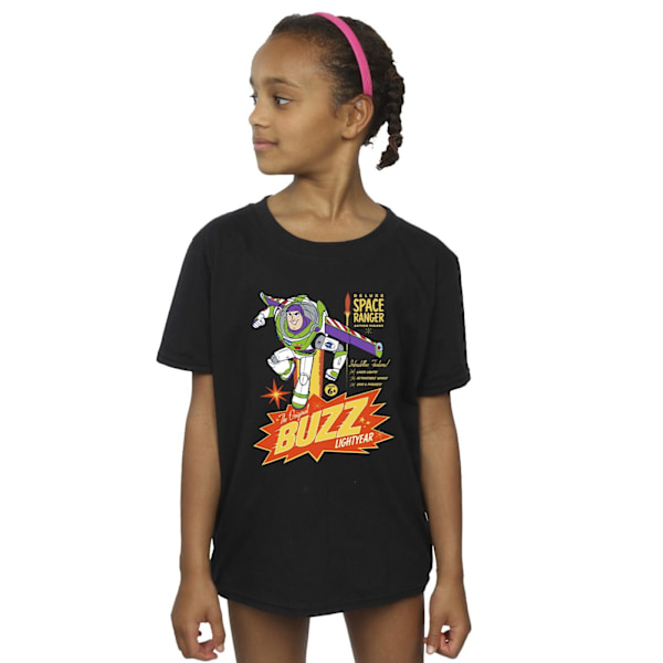 Disney Girls Toy Story Buzz Lightyear Space Bomull T-shirt 3-4 Black 3-4 Years