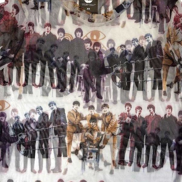 The Beatles Dam Anthology Repeat Print Mesh Kortärmad White/Multicoloured L