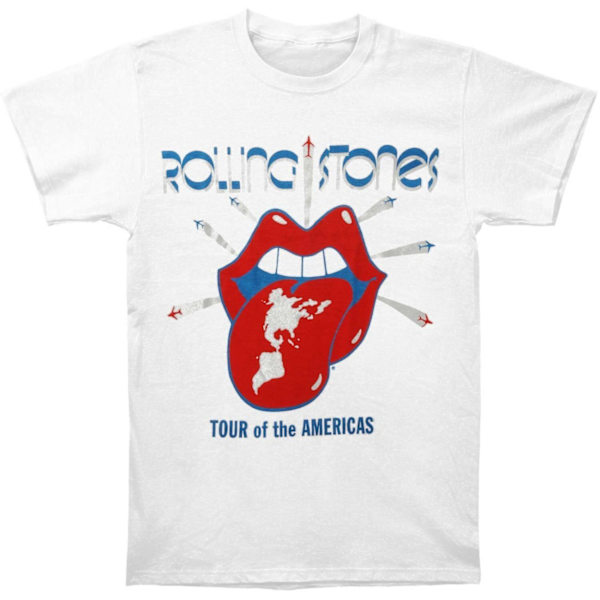The Rolling Stones Unisex Adult Tour Of The Americas T-Shirt L White L