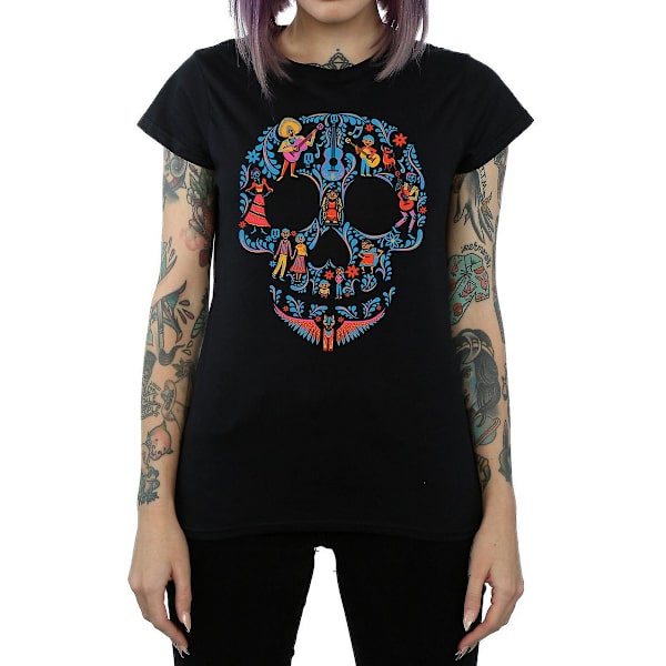 Coco Dam/Damer Skalle Bomull T-shirt M Svart Black M