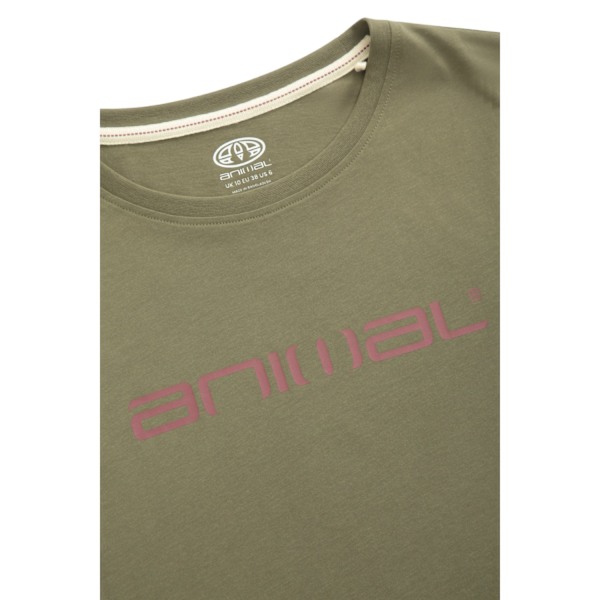 Animal Womens/Ladies Marina Logo Organic T-Shirt 20 UK Khaki Gr Khaki Green 20 UK