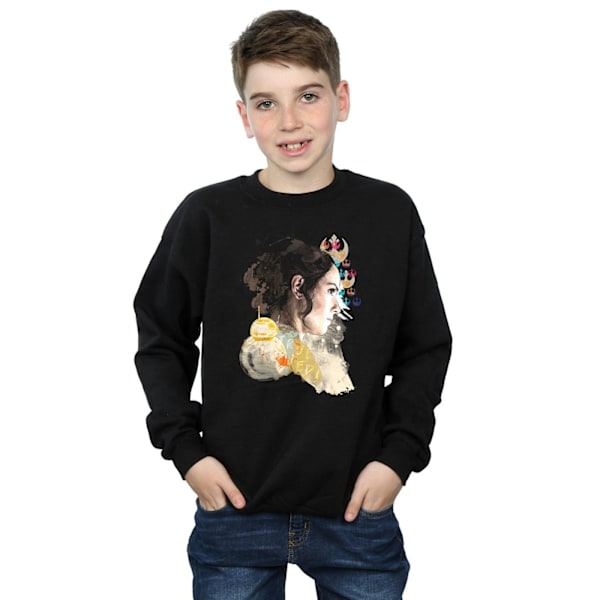 Star Wars: The Rise of Skywalker Pojkar Rey Collage Sweatshirt 9- Black 9-11 Years