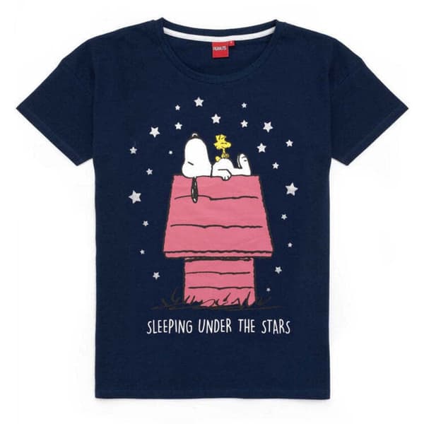 Peanuts Dam/Dam Snoopy Lång Pyjamas Set XL Marinblå/Grå Navy/Grey XL