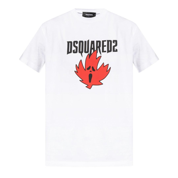 DSquared2 Herr Ghost Maple Leaf Cool Fit T-Shirt M Vit White M