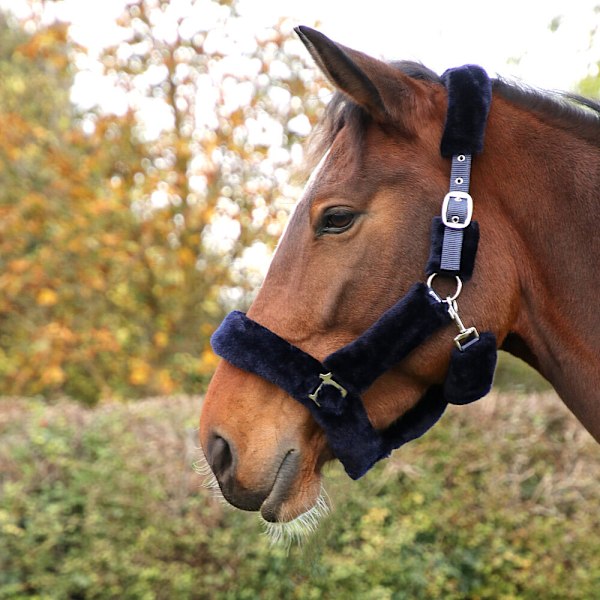 Hy Fab Fleece Hästgrimma Ponny Marinblå Navy Pony