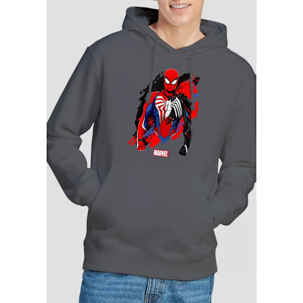 Spider-Man Symbiote Hoodie för män XL Charcoal Charcoal XL