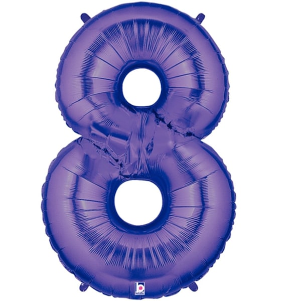Oaktree Nummer 8 Folieballong En Storlek Lila Purple One Size