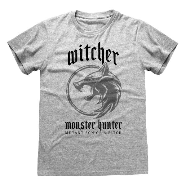 The Witcher Unisex Vuxen Monster Hunter T-shirt XL Heather Grey Heather Grey XL