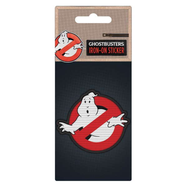 Ghostbusters logotyp Iron On Patch 55 mm x 65 mm Röd/Vit Red/White 55mm x 65mm