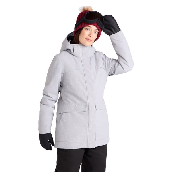 Mountain Warehouse Snowdrift Vattentät Skidjacka för Dam Light Grey 14 UK