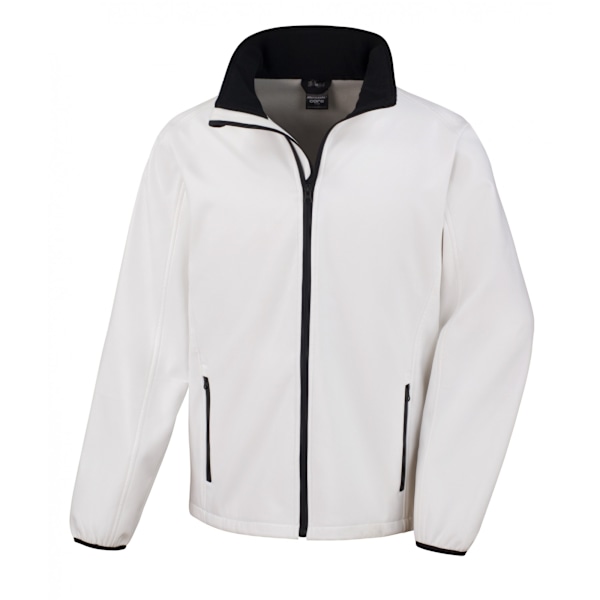 Result Core Printable Softshelljacka för män 4XL Vit/Svart White/ Black 4XL
