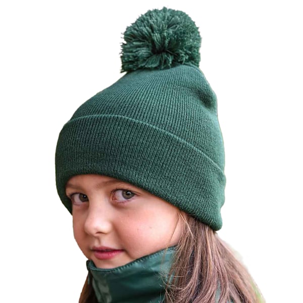 Result Barn/Barn Pom Pom Mössa En Storlek Flaskgön Bottle Green One Size