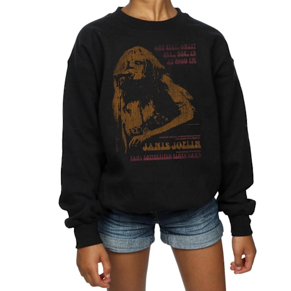 Janis Joplin Girls Madison Square Garden Sweatshirt 7-8 år B Black 7-8 Years