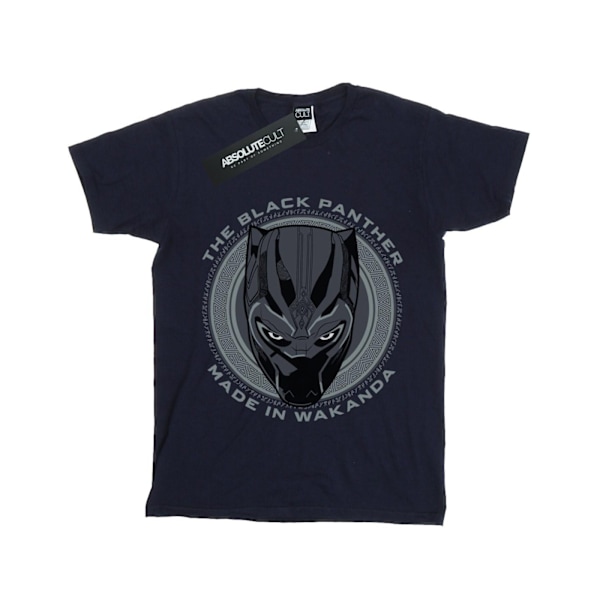 Marvel Girls Black Panther Made in Wakanda Bomull T-shirt 12-13 Navy Blue 12-13 Years