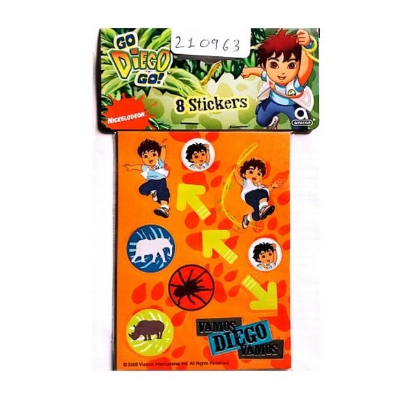 Go Diego Go Djurstickers (Förpackning med 8) En Storlek Flerfärgad Multicoloured One Size