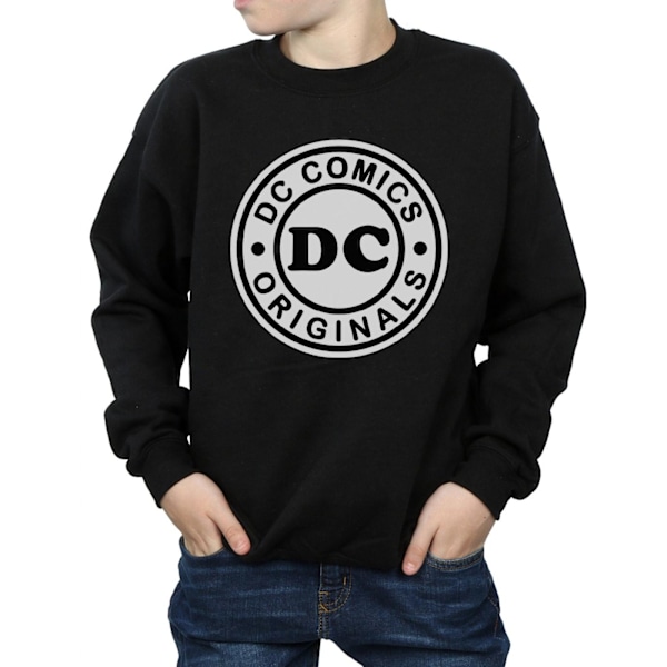 DC Comics Boys DC Originals Logo Sweatshirt 5-6 år Svart Black 5-6 Years