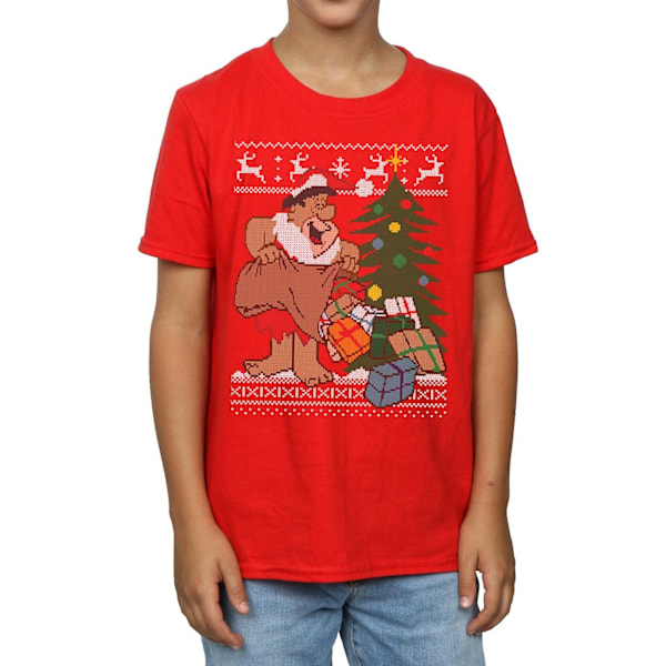 The Flintstones Boys Jul Fair Isle T-Shirt 7-8 År Röd Red 7-8 Years