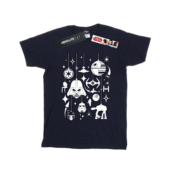 Star Wars Dam/Damer Juldekorationer Bomull Boyfriend Navy Blue 3XL