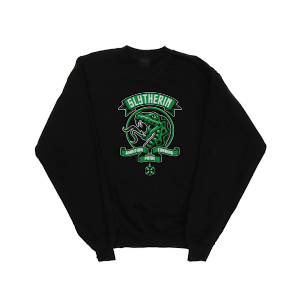 Harry Potter Pojkar Slytherin Toon Crest Sweatshirt 7-8 År Svart Black 7-8 Years