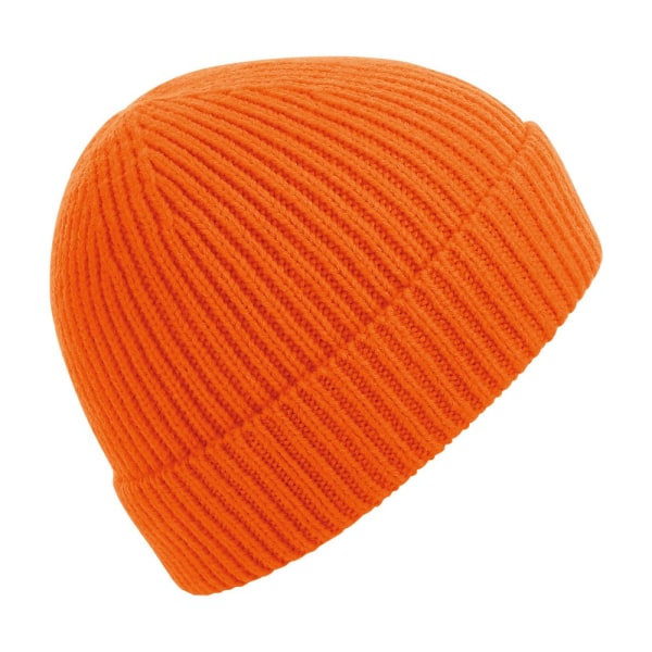 Beechfield Unisex Engineered Knit Ribbed Beanie One Size Orange Orange One Size