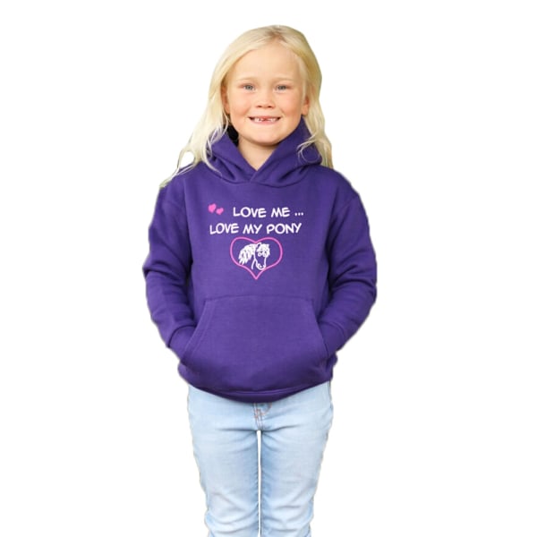 British Country Collection Barn/Barnkläder Love Me Love My Pony Purple 3-4 Years