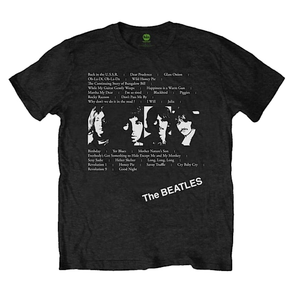 The Beatles Unisex Vuxen Album Tracks Baktryck T-shirt S Svart Black S