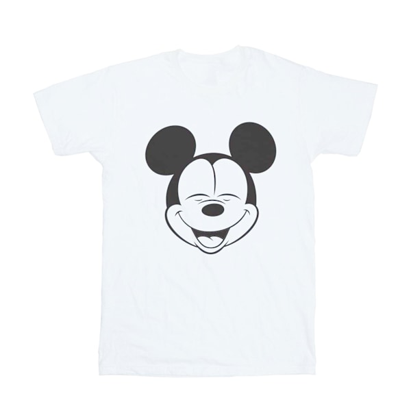 Disney Girls Mickey Mouse Closed Eyes Bomull T-shirt 5-6 år White 5-6 Years