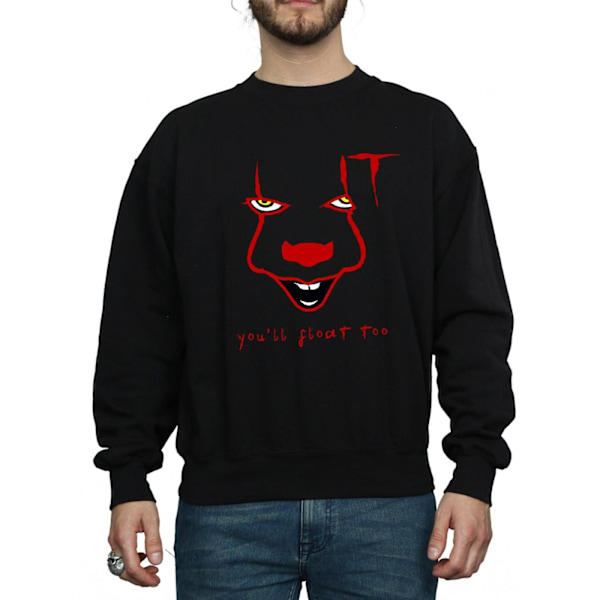 It Herr Pennywise Float Sweatshirt S Svart Black S
