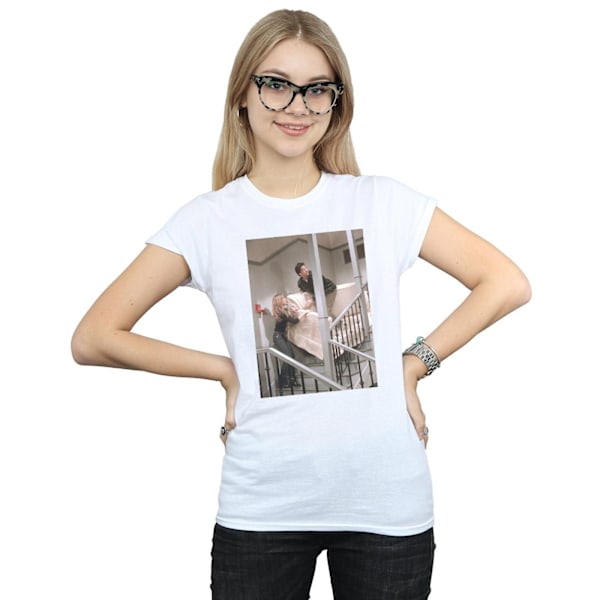 Friends Dam/Damer Soffa Trappor Foto Bomull T-shirt S Vit White S