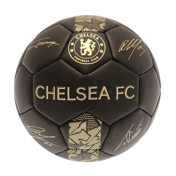 Chelsea FC Phantom Signature Fotboll 1 Matt Svart/Guld Matt Black/Gold 1