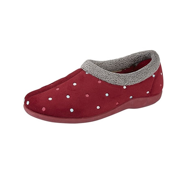 Sleepers Dam/Dam Sophie Velourtofflor 7 UK Burgundy Burgundy 7 UK