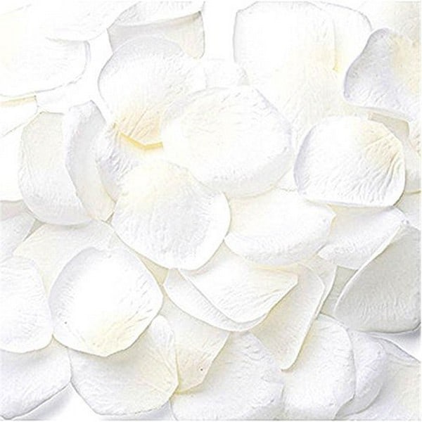 Amscan Fabric Rose Petals Wedding Confetti (Pack of 300) One Si White Rose One Size