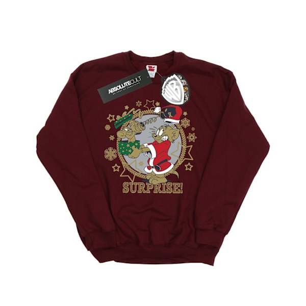 Tom och Jerry Girls Julöverraskning Sweatshirt 9-11 år Bu Burgundy 9-11 Years