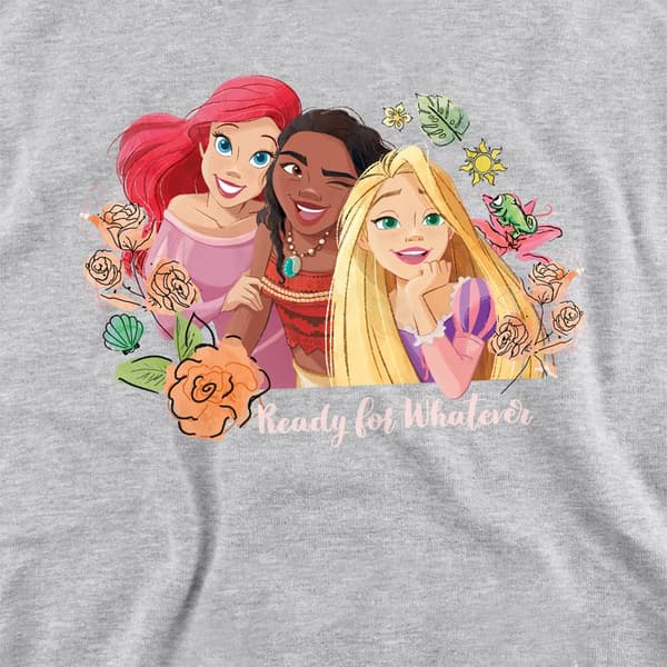 Disney Princess Barn/Barn Ready For Whatever Ariel Moana R Athletic Heather 7-8 Years