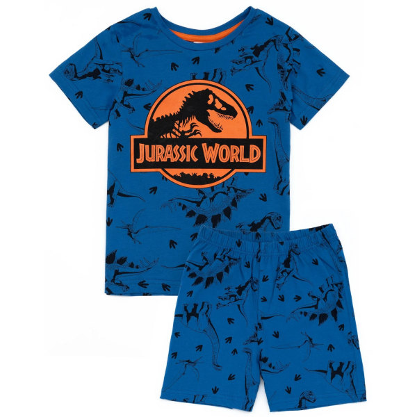 Jurassic World Boys All-Over Print Kort Pyjamas Set 9-10 år Blue 9-10 Years