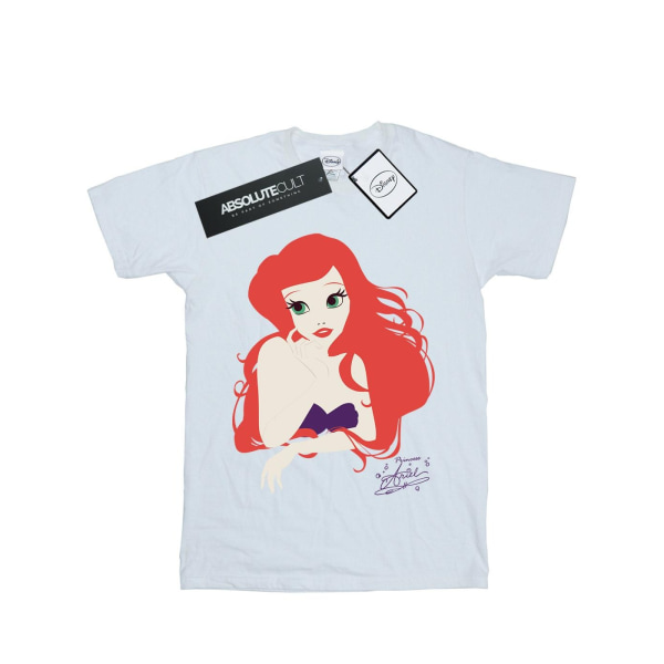 Den lilla sjöjungfrun Dam/Dam Ariel Cotton Pojkvän T-shirt White L