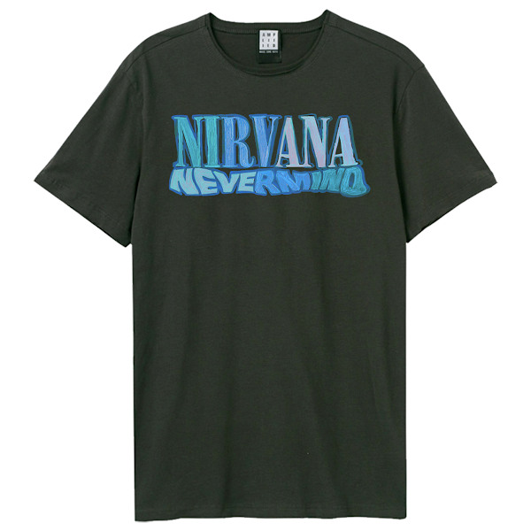 Amplified Unisex Adult Crayon Nevermind Nirvana T-Shirt XL Char Charcoal XL