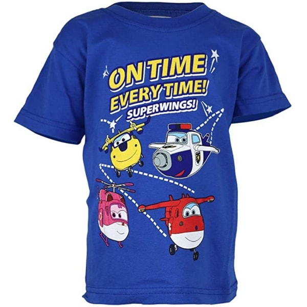 Super Wings Toddler Boys On Time Every Time T-shirt 5-6 år B Blue 5-6 Years