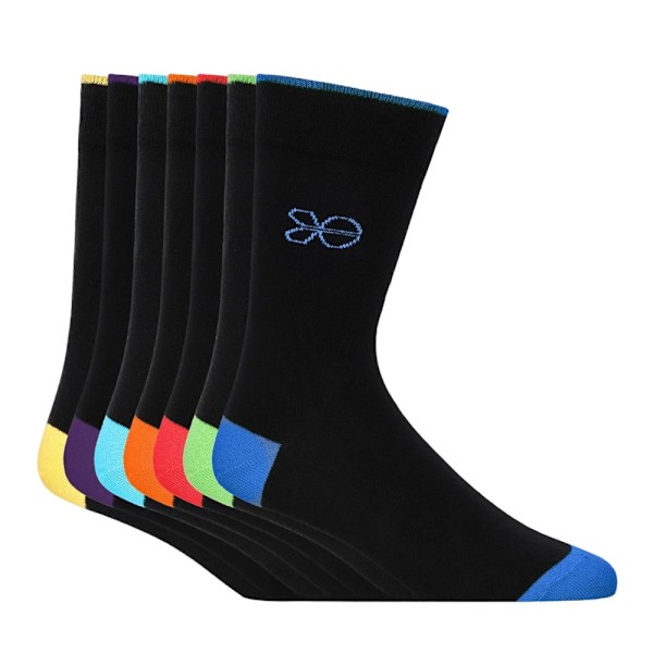 Crosshatch Herr Farrago Strumpor (7-pack) One Size Svart/Flerfärgad Black/Multicoloured One Size