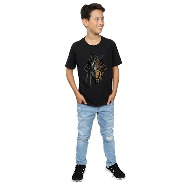 Marvel Boys Black Panther Vs Killmonger T-Shirt 7-8 År Svart Black 7-8 Years